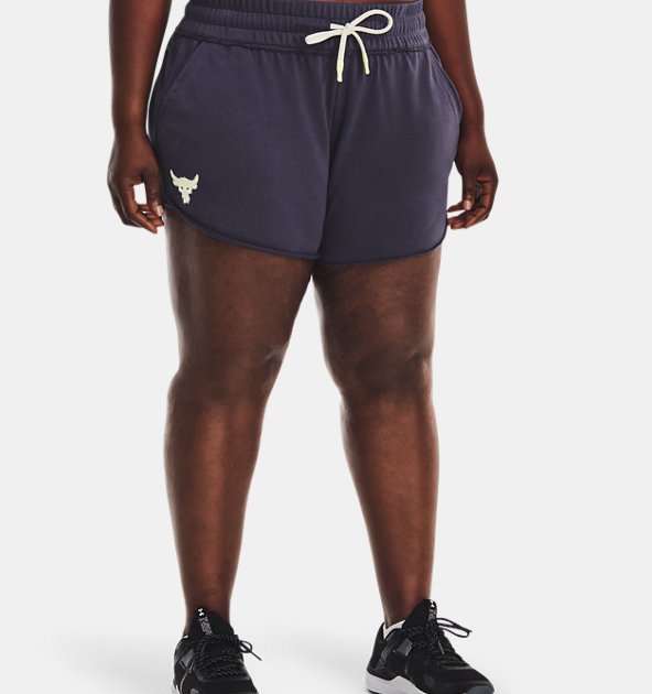 Under Armour Women's Project Rock Rival Terry Disrupt Shorts